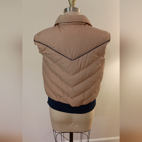 Vtg 80s Chevron Goosedown Vest - Picture 2 of 7